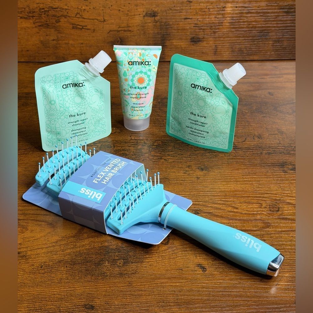 Amika The Kure Trial Set + Bliss Flex Vented Brush Bundle NWT - Picture 4 of 15